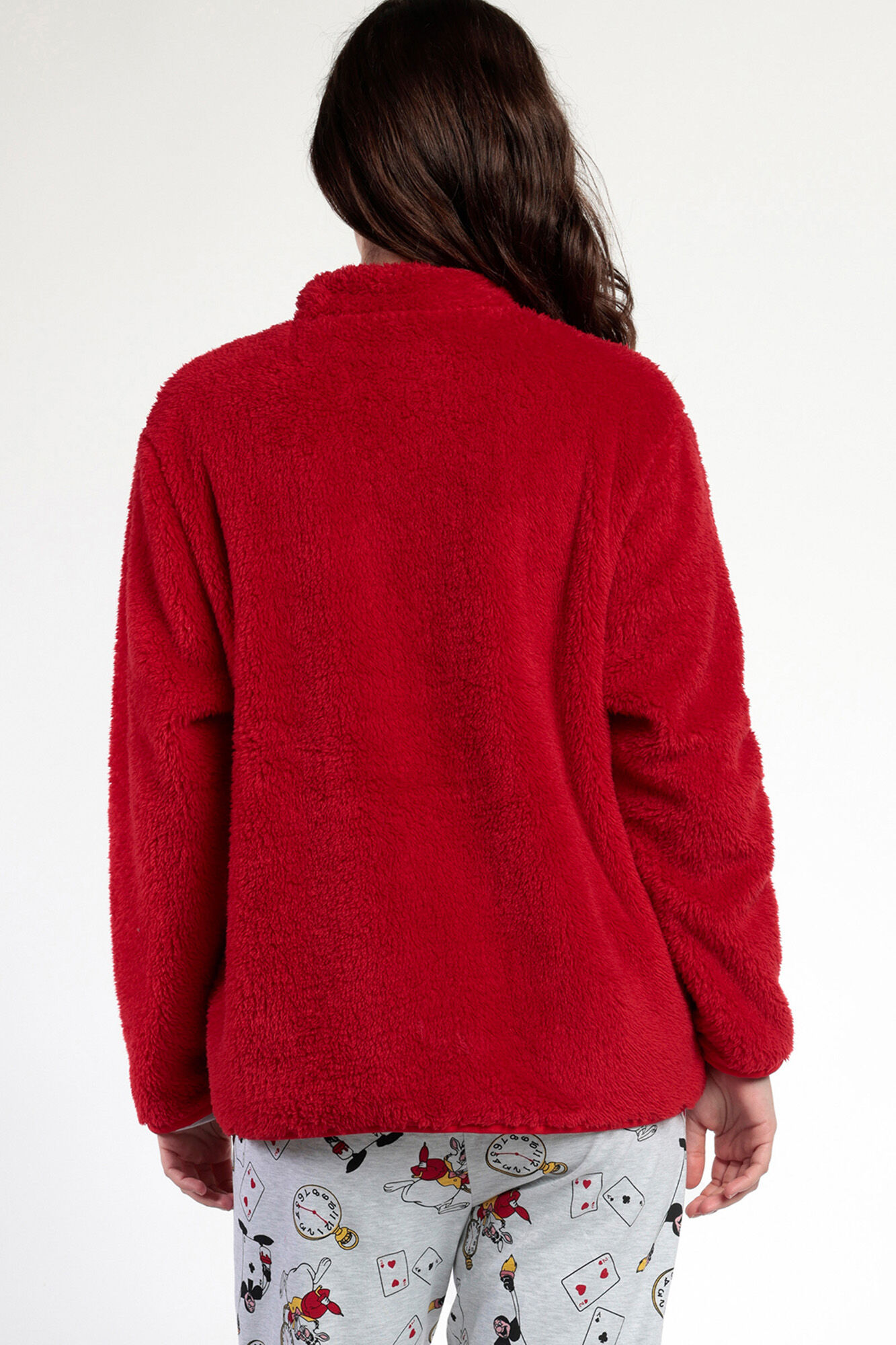 Admas Bata corta borrego Alicia Wonderland para mujer