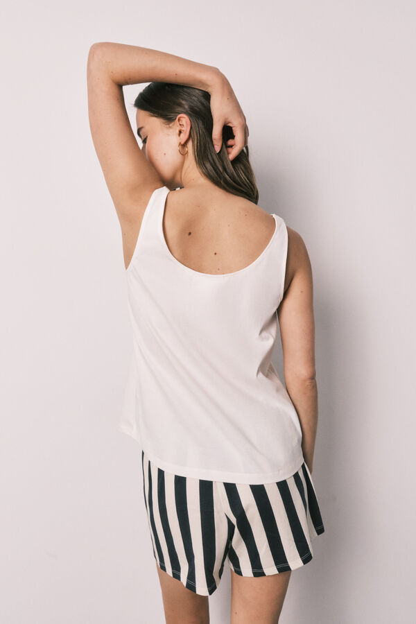 Women'secret Stitch pamut p&aacute;ntos r&ouml;vid pizsama b&eacute;zs