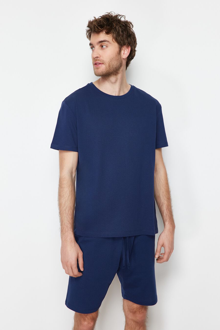 Conjunto de pijama corto liso