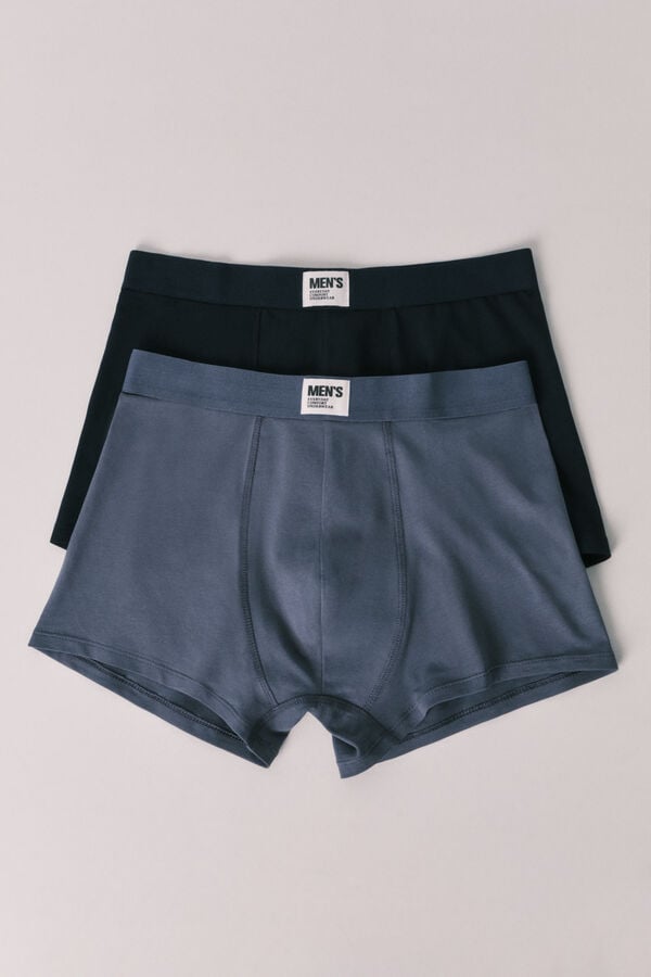 Women'secret Pack 2 calzoncillos b&oacute;xer azul claro y oscuro azul