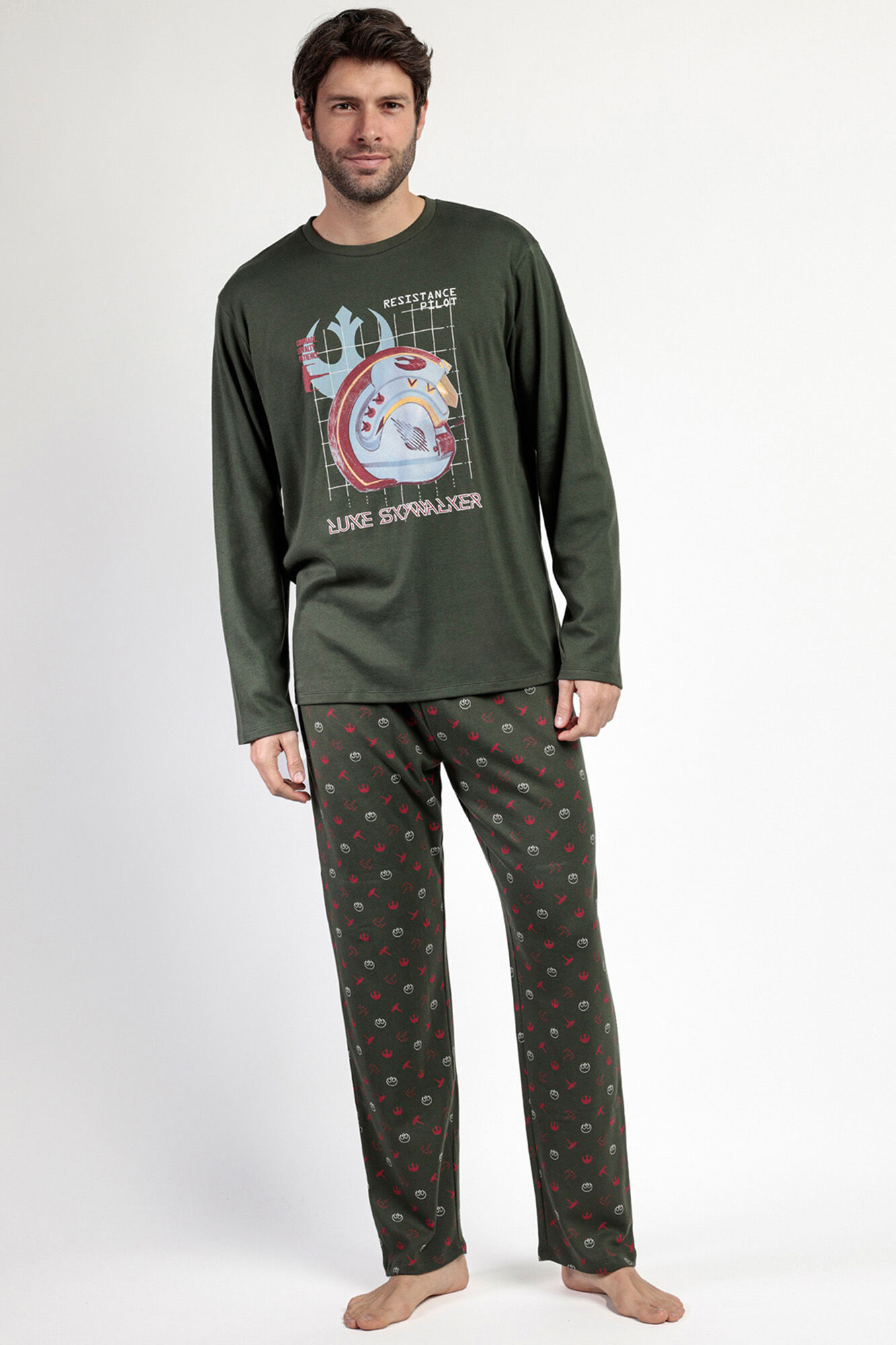 Admas Pijama largo piloto Star Wars 100% algod&oacute;n hombre