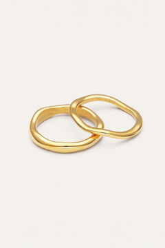 Singularu Pack 2 Anillos Nea Acero Ba&ntilde;o Oro