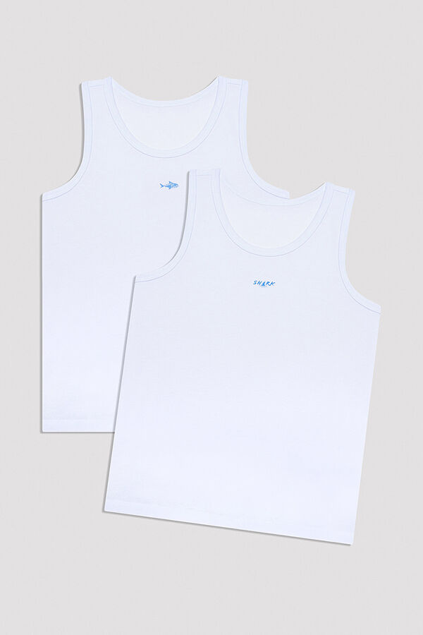 Penti Pack de 2 camisas interiores multicoloridas Tubar&atilde;o para menino estampado