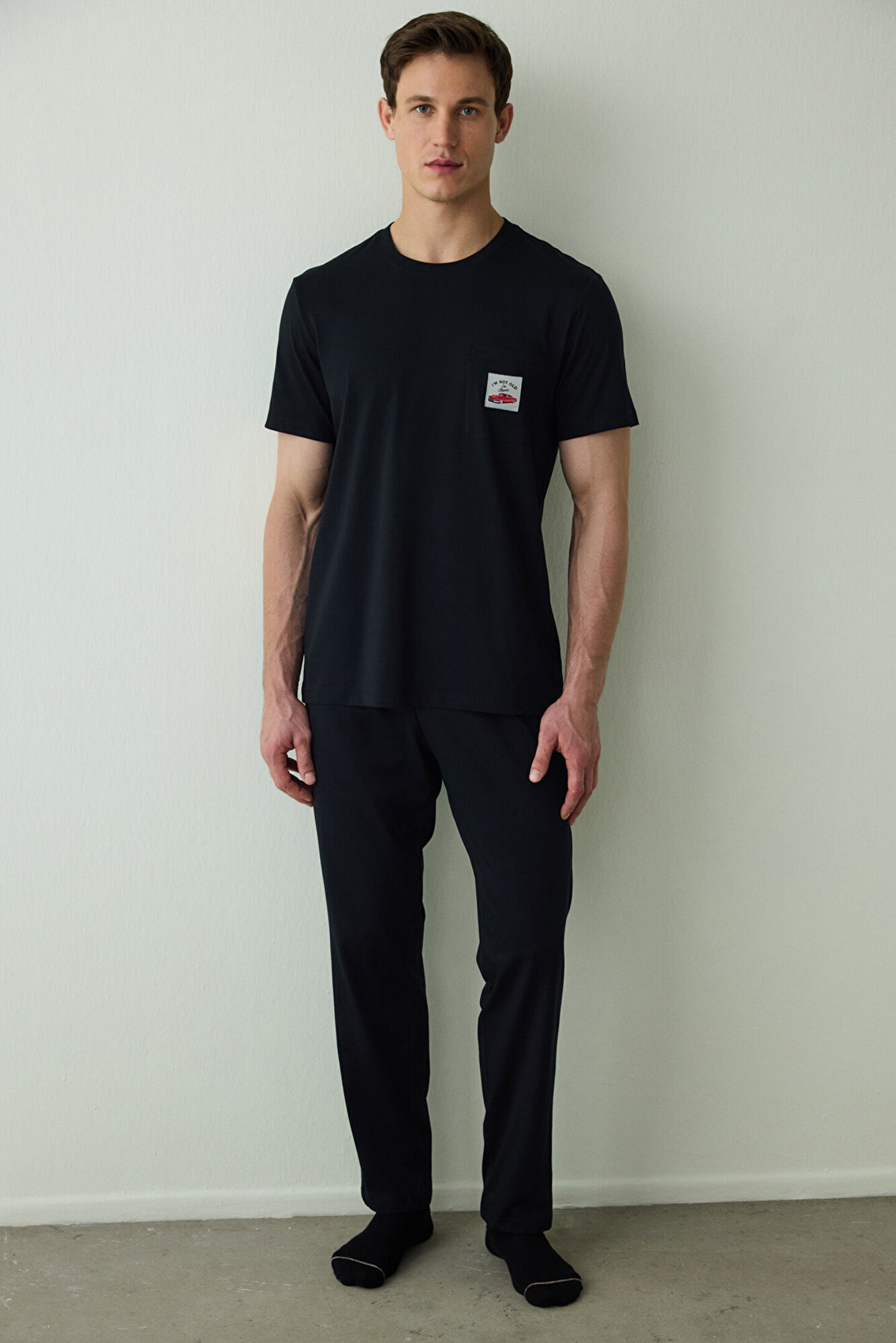 Penti Conjunto de pijama de manga corta con eslogan para hombre