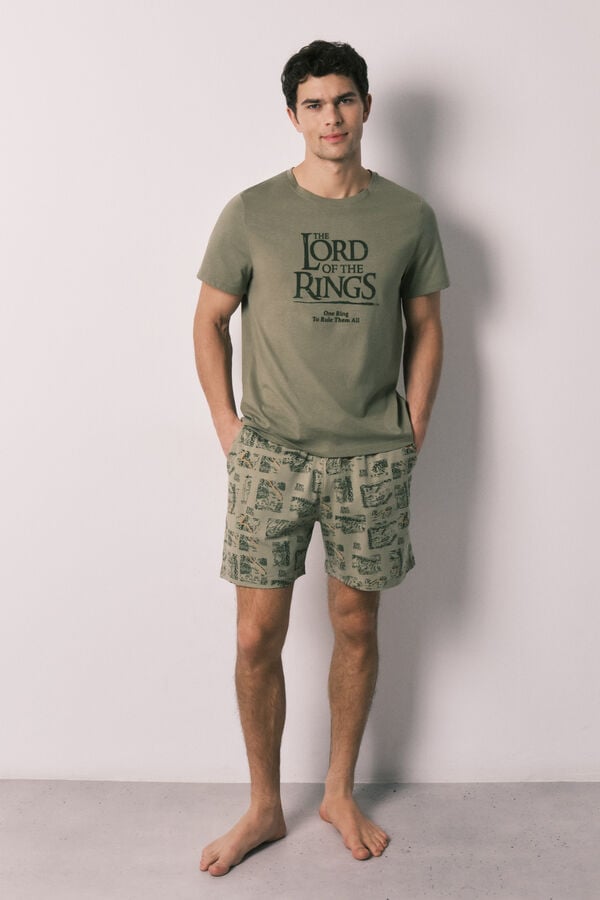 Women'secret Mu&scaron;ka kratka pidžama od pamuka Lord of the Rings Kaki