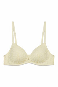 Women'secret Bež čipkasti trouglasti grudnjak sa punjenjem CHARMING