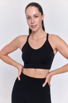 Only Play Medium support bra with cups black