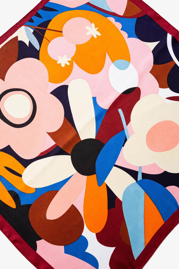 Vilanova Floral Satin Bandana pink