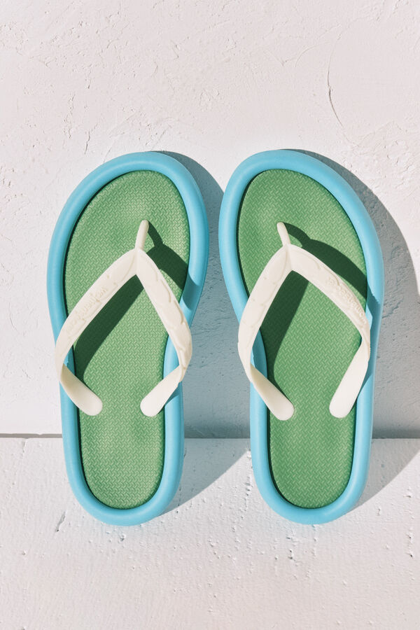 Women'secret Kolor blok papuče Plava