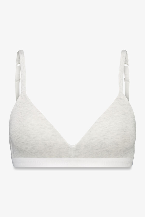 HI&BYE Sivi fiksni punjenje trouglasti grudnjak Siva