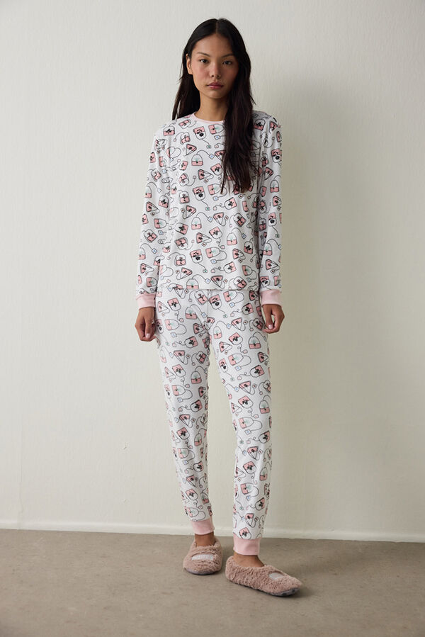 Penti Tea Party Long Sleeve Pajama Set mit Print
