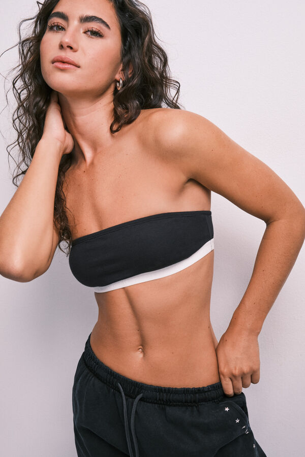 HI&BYE Crni top bandeau grudnjak Crna