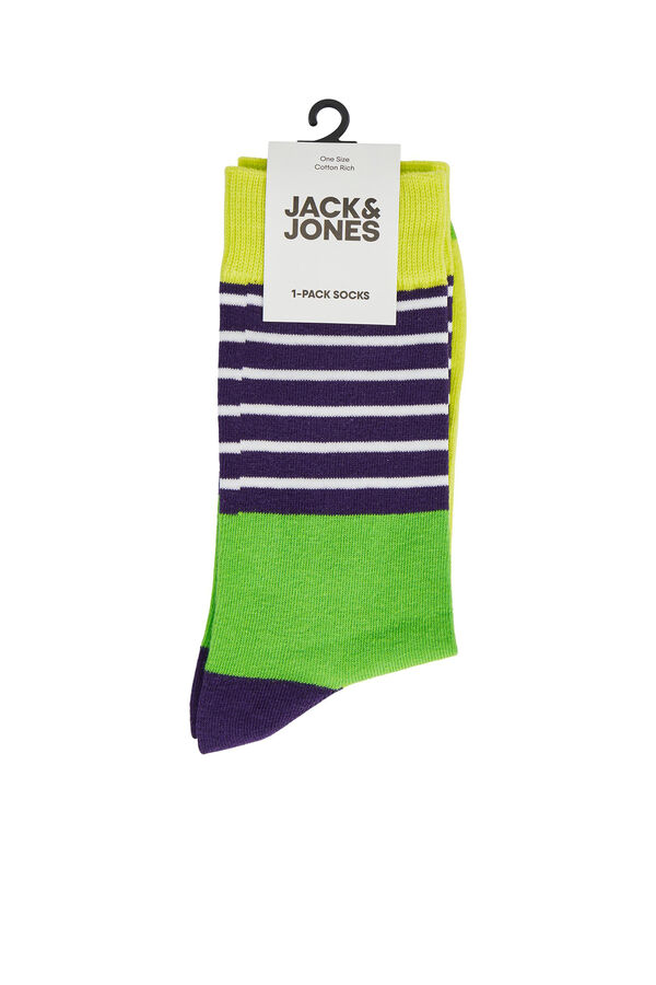 Calcetines altos combinados colores neón, Socks