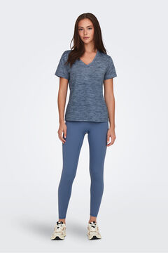 Only Play Camiseta manga corta y cuello V, y con tejido efecto lavado