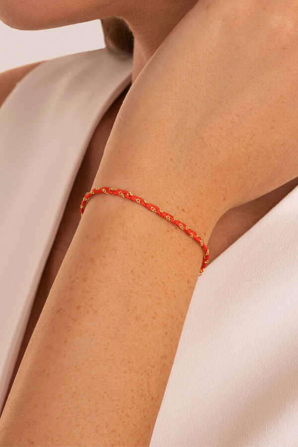 Womensecret Gold-plated silver Yarn Red bracelet rávasalt mintás