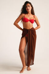 Robin Chocolate sarong skirt nude