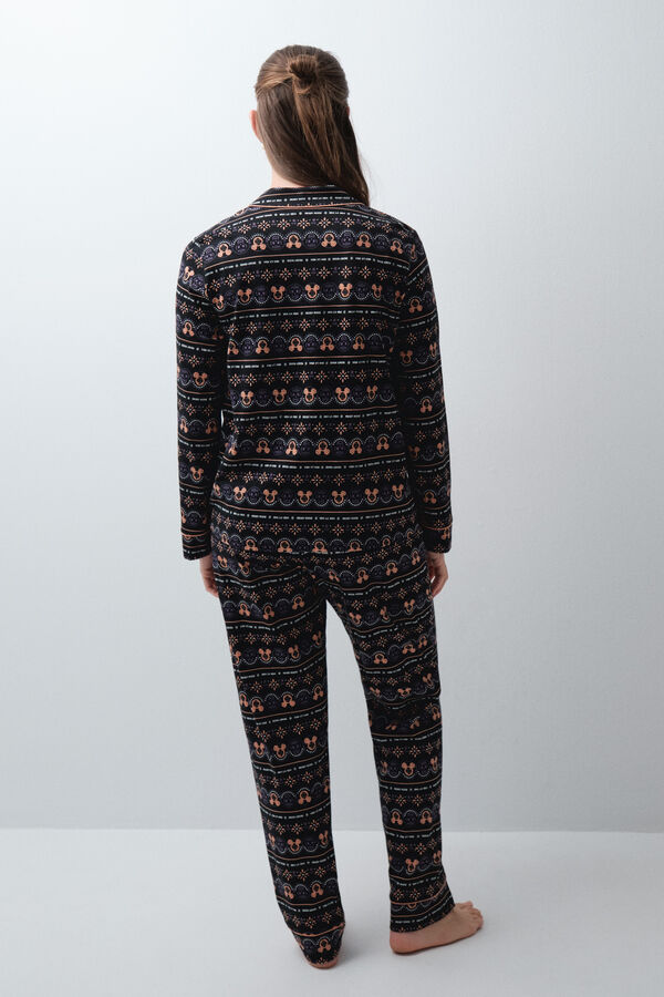 Women'secret Pijama comprido camiseiro Mickey Halloween preto