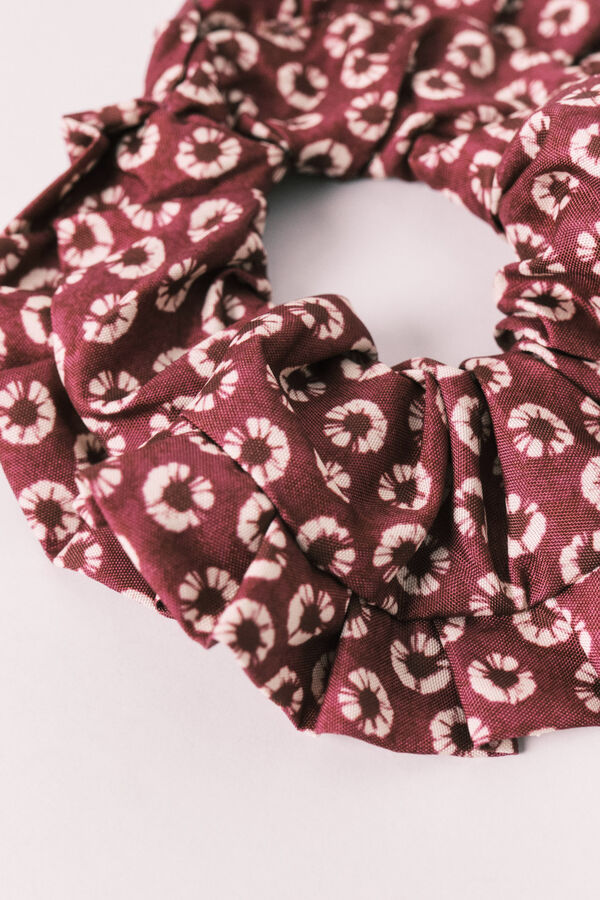 Women'secret Bordo gumica za kosu sa cvetnim printom Print