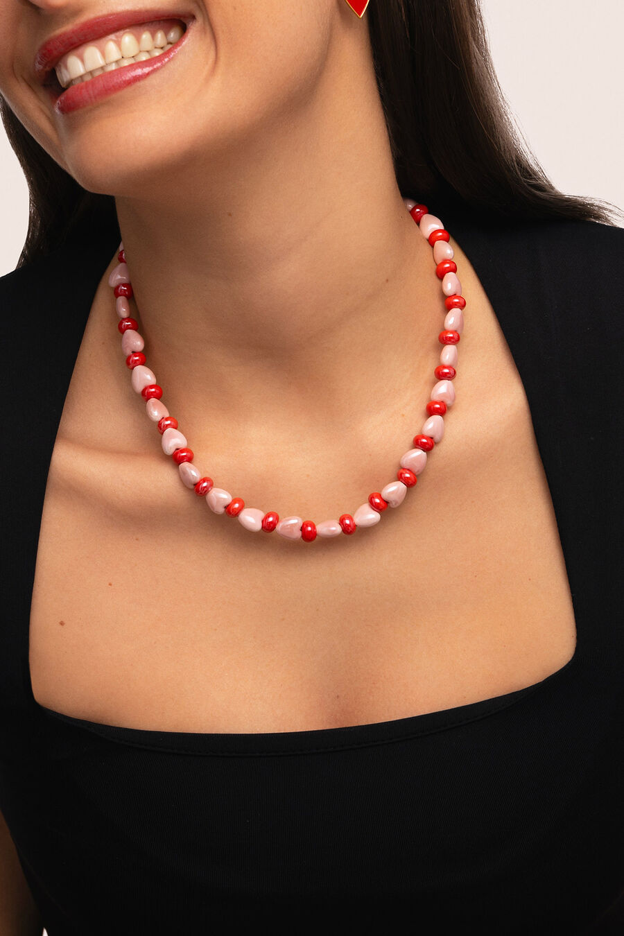 Collar Heart to Heart Acero Baño Oro