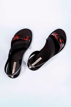 Ipanema Sand&aacute;lia de tiras assim&eacute;tricas com estampado animal