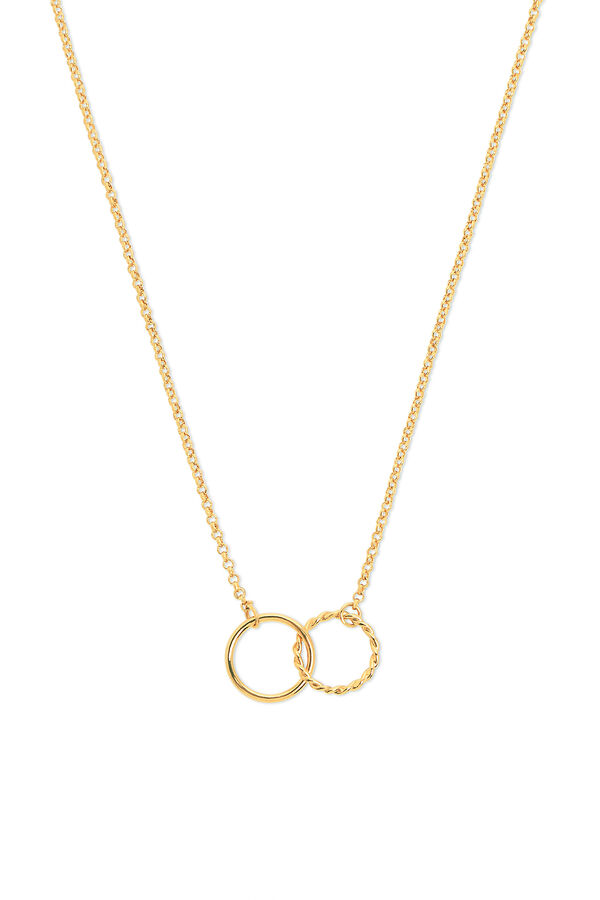Womensecret Circles Twist gold-plated necklace imprimé