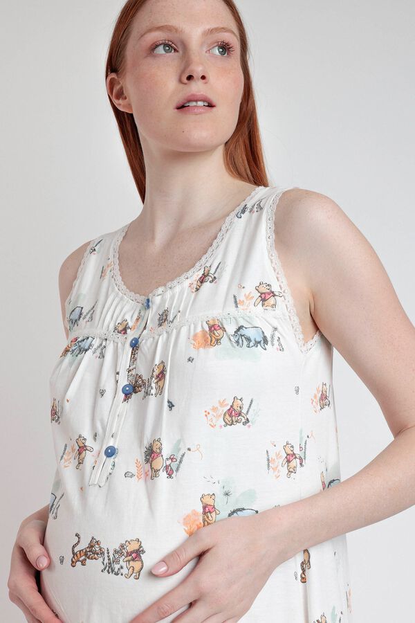 Admas Winnie the Pooh maternity nightgown grey