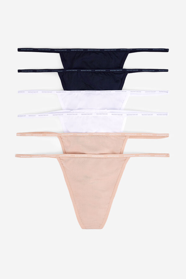 Women'secret Pakovanje od 6 pari tangica s trakom od mikrovlakna Print