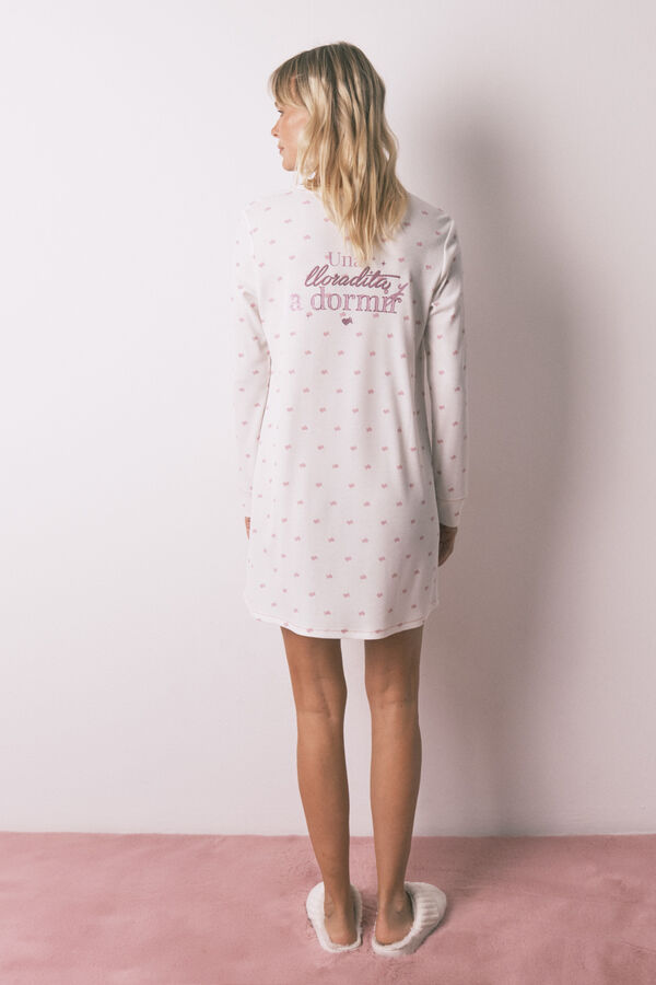 Women'secret Midi spavaćica sa vafl tkanina  Print