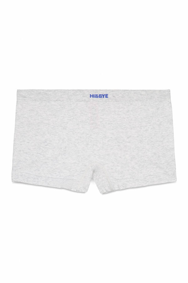 HI&BYE Boxer gris culotte coutures gris