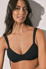 Women'secret Crni polusjajan gornji deo bikinija Crna