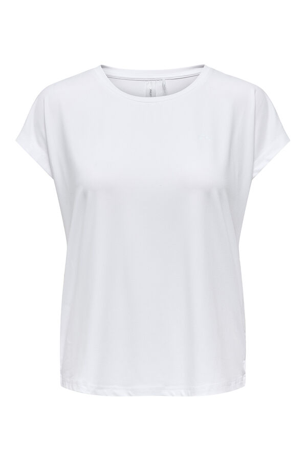 Only Play Basic-T-Shirt kurze &Auml;rmel Wei&szlig;