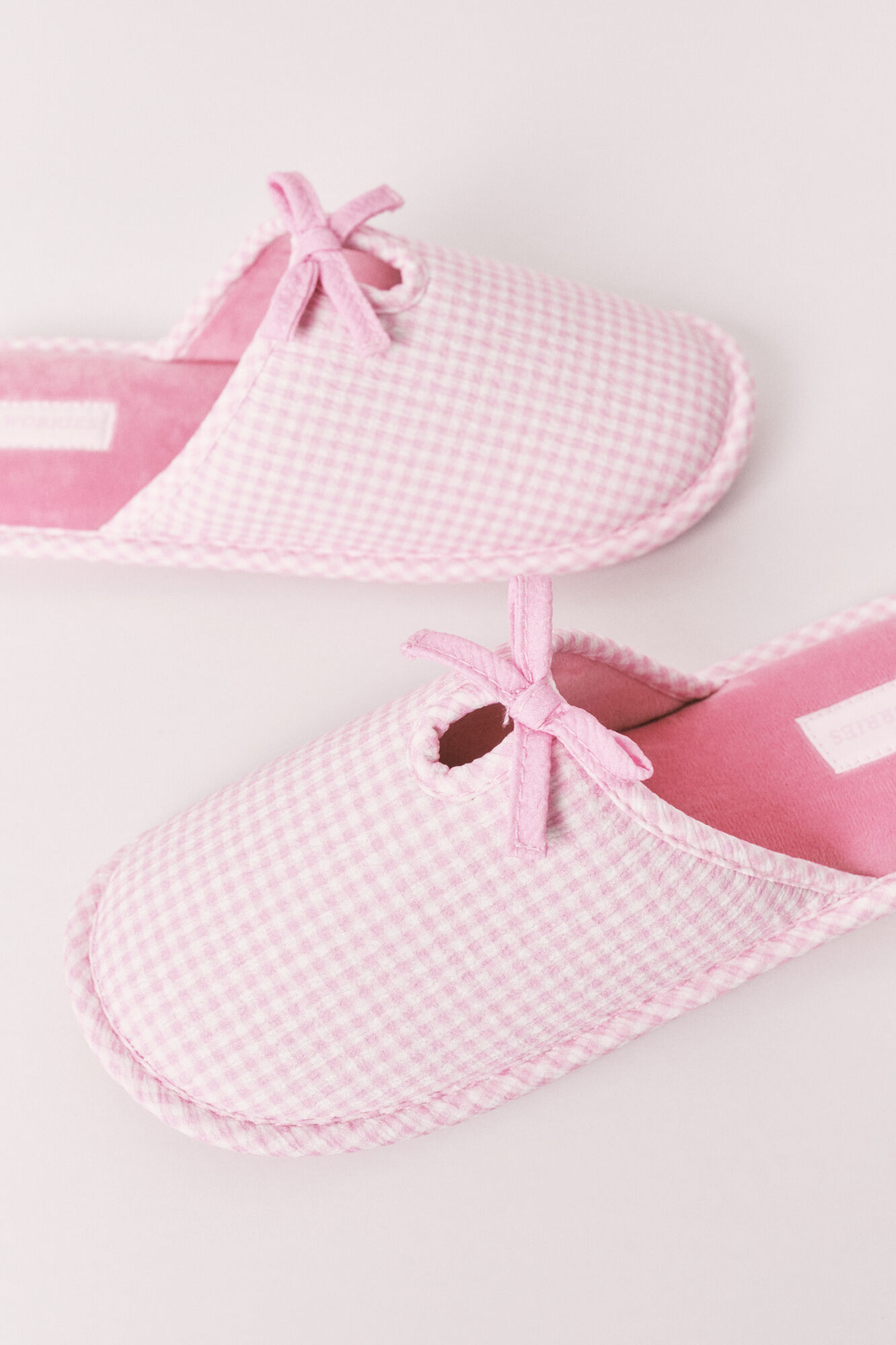 Women'secret R&oacute;zsasz&iacute;n Vichy-mint&aacute;s masnis h&aacute;zicipő