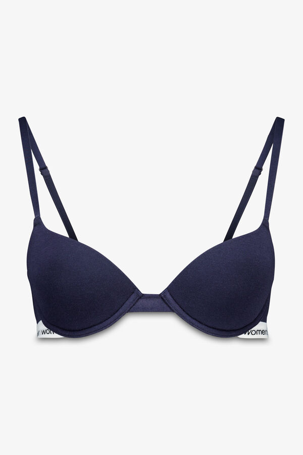 Women'secret PRELEPI klasični tamnoplavi pamučni grudnjak Plava