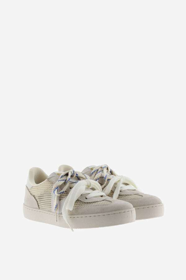 Victoria Zapatillas tipo malla piezas serraje beige