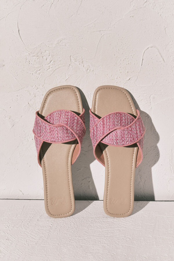 Women'secret Roze sandale od rafije Roze