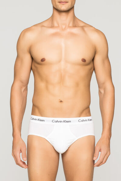 Womensecret Pack de 3 Slips de algodón con cinturilla de Calvin Klein blanco