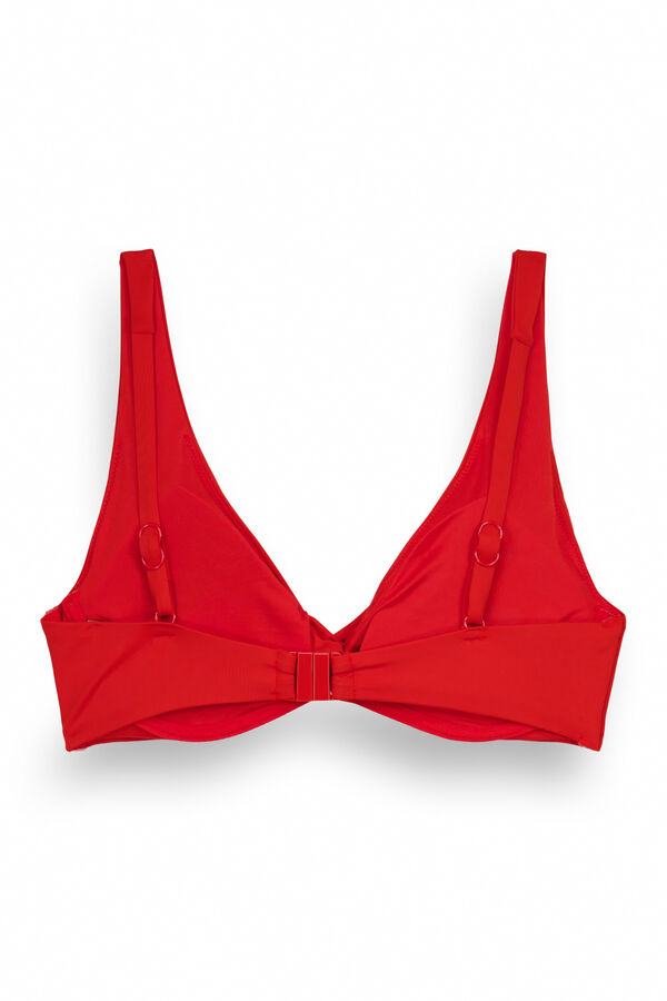 Womensecret Red knot-front halterneck bikini top red