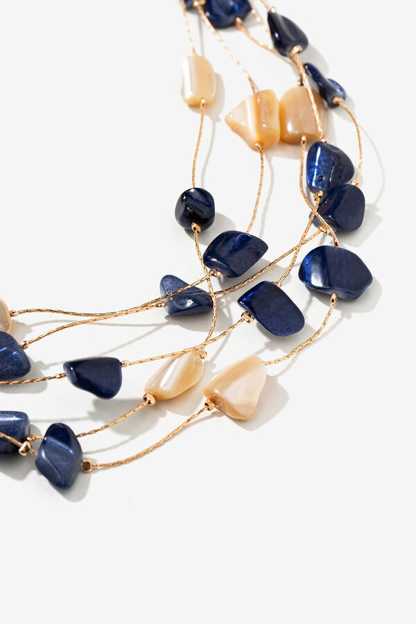 Vilanova Colar Maxi Ondulado com Madrep&eacute;rola estampado