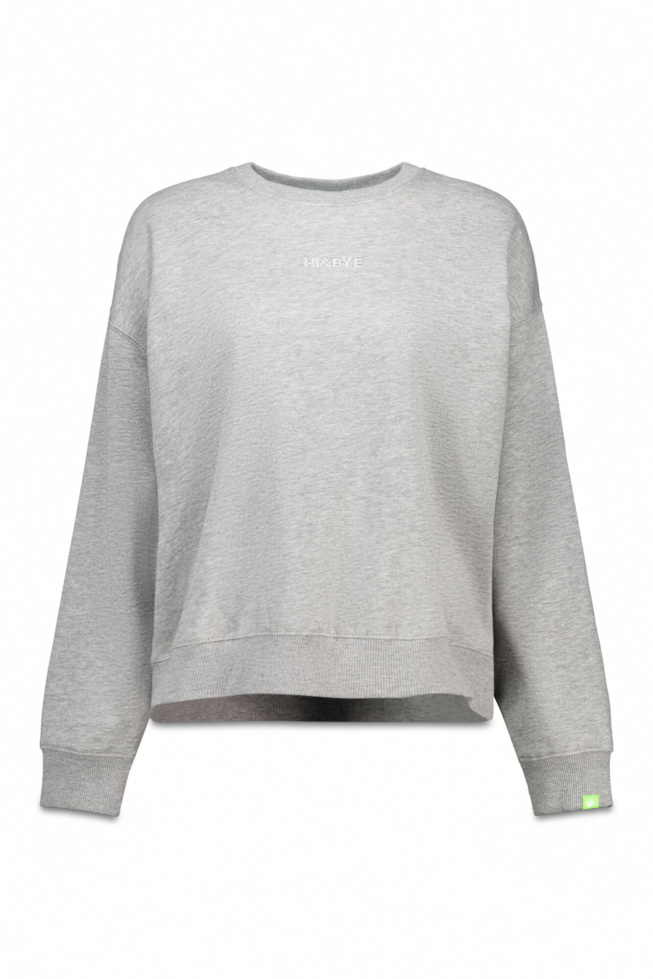 HI&BYE Sudadera felpa gris logo