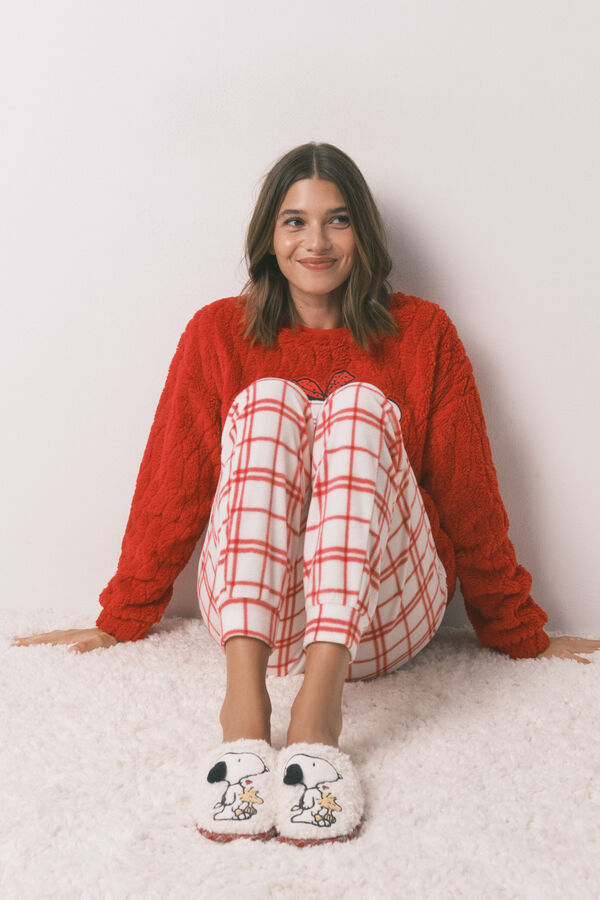 Women'secret Snupi karirane sobne papuče Print