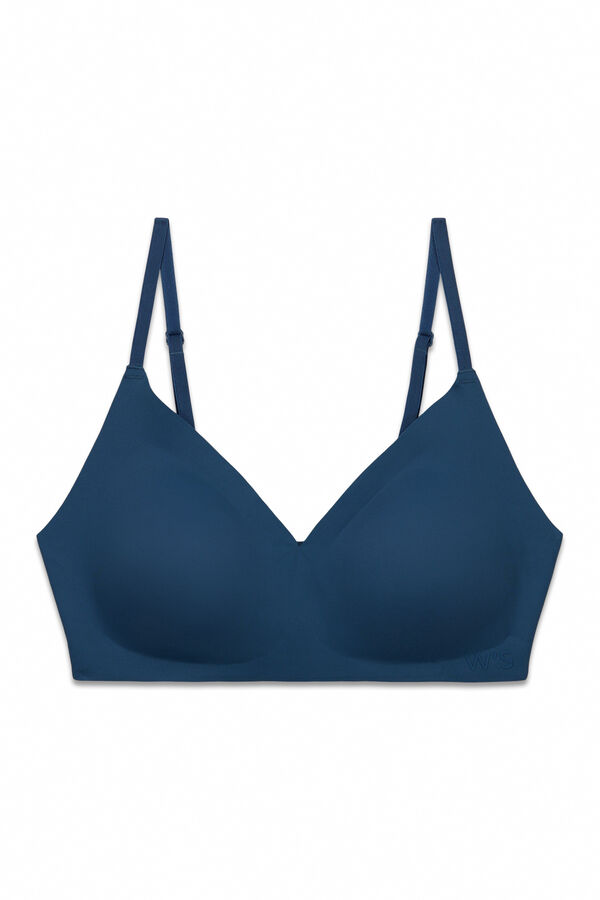 Women'secret Blue plain clean cut triangle top green