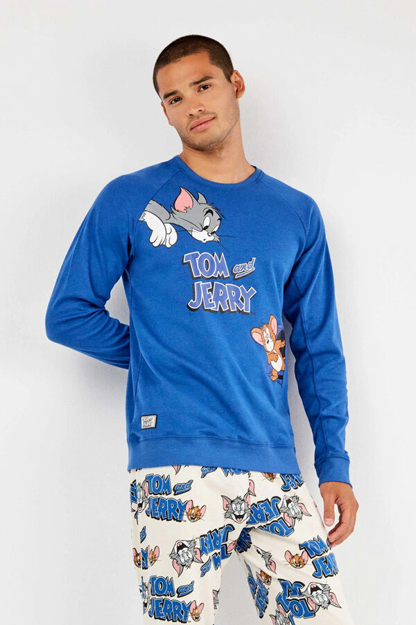 Gisela Tom & Jerry jersey-knit pyjamas set blue