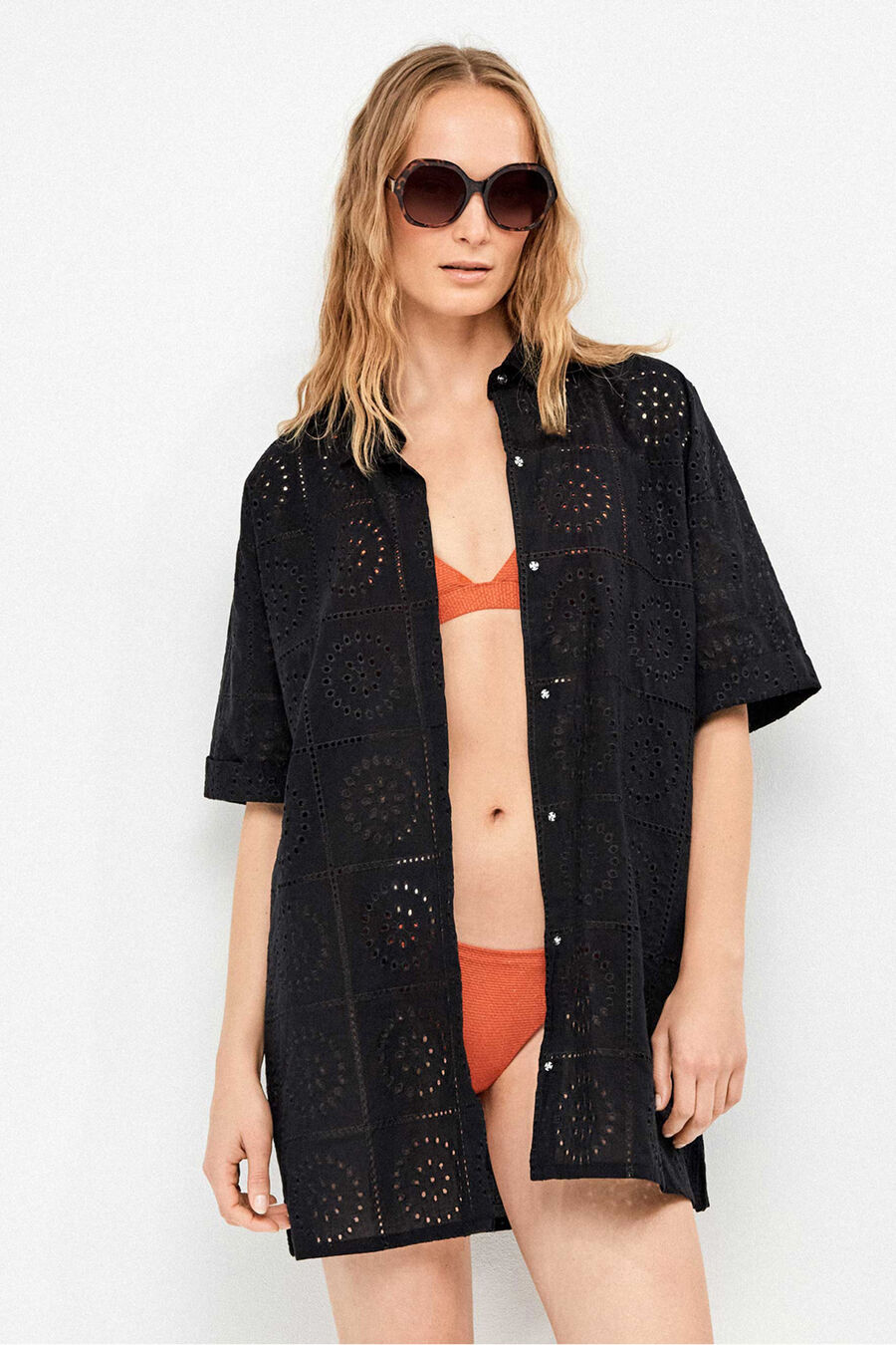 Camisola 100% algodón brocado