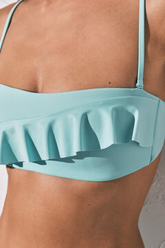 Women'secret Plavi gornji deo bikinija bandeau sa punjenjem i karnerima