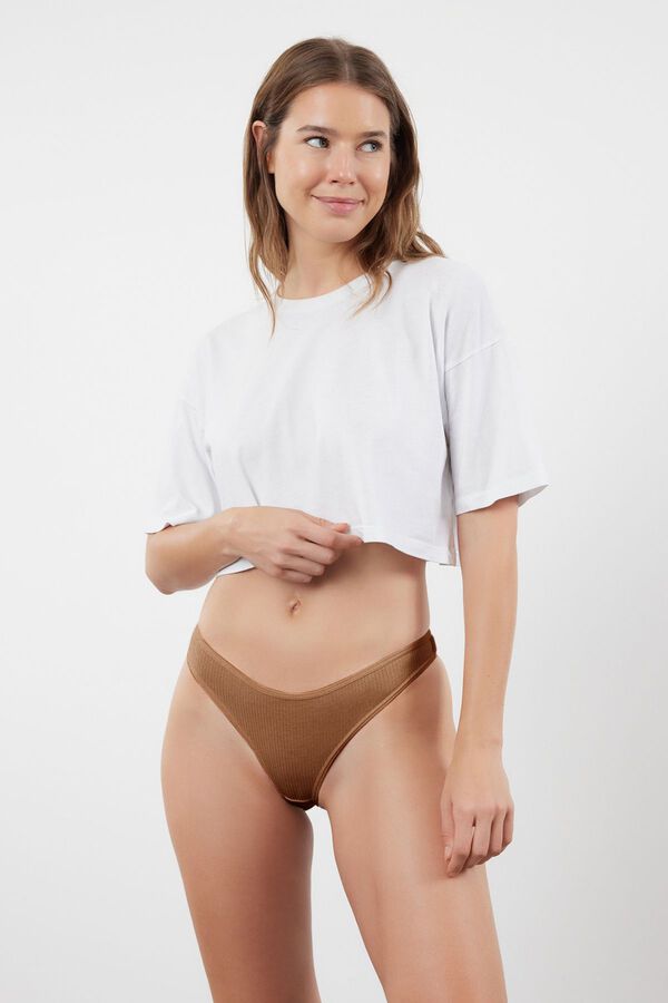 Trendyol Pack de 5 tangas canal&eacute; estampado