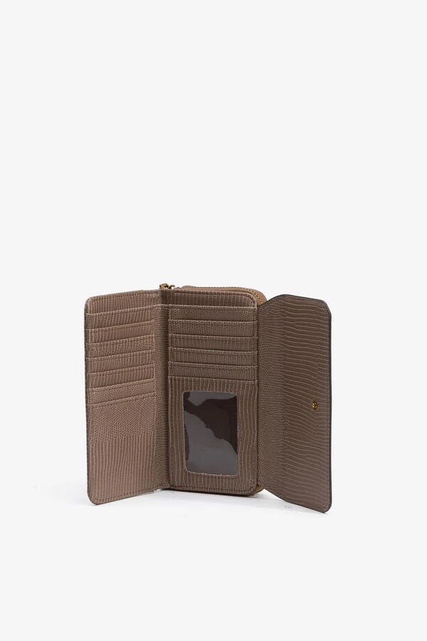 Vilanova Monedero texturizado con cremallera superior y abertura con solapa. Compartimentos para tarjetas en el interior.Dimensiones: 17 x 11 x 4 cm. grey