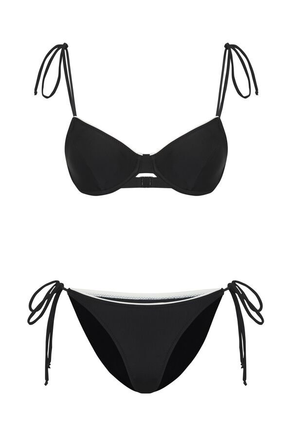 Trendyol Bikini recto con dise&ntilde;o negro