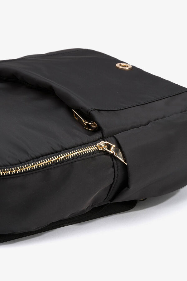 Vilanova Mochila de Nailon Acolchada negro