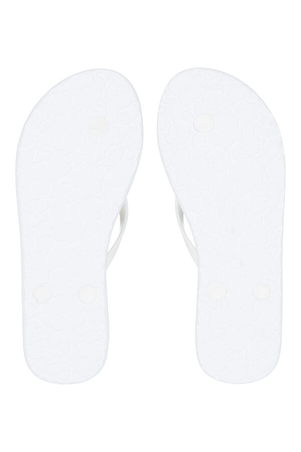 Roxy Chanclas de playa blancas estampado