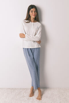 Women'secret Pijama largo algod&oacute;n pantal&oacute;n flores